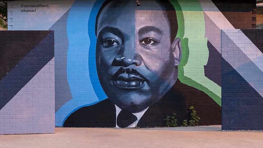 A mural of Martin Luther King Jr